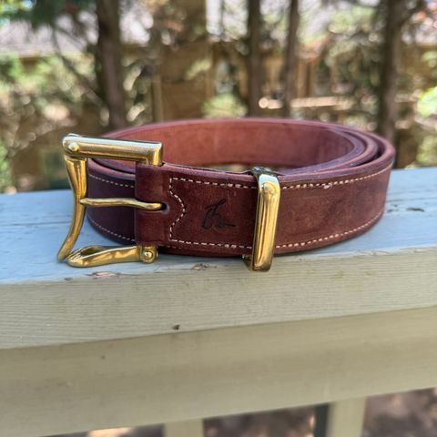 BHHB Leather Belt in Badalassi Carlo Dark Brown Pueblo & Herman Oak Bark Tanned