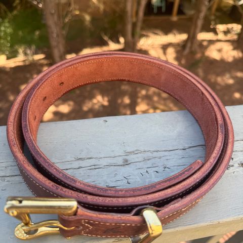 BHHB Leather Belt in Badalassi Carlo Dark Brown Pueblo & Herman Oak Bark Tanned