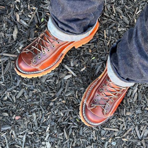 Frank's Monkey Boot in Wickett & Craig Chestnut Oiled Latigo & Wickett & Craig Oiled Latigo Tan