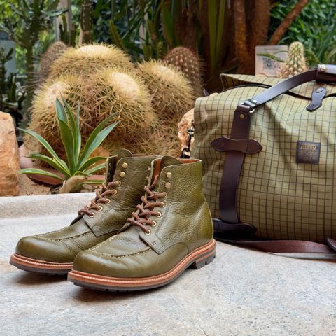 Grant Stone Brass Boot in Badalassi Carlo Oliva Minerva Box