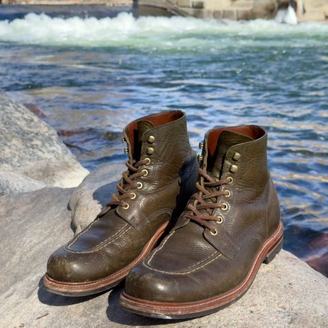 Grant Stone Brass Boot in Badalassi Carlo Oliva Minerva Box