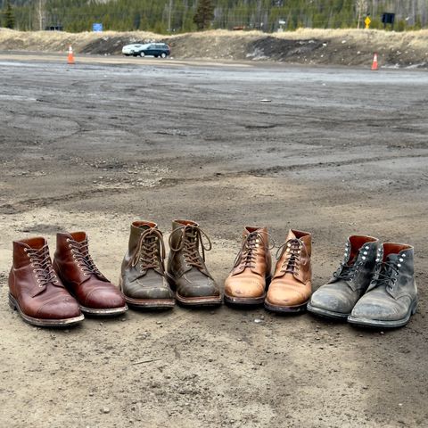 Grant Stone Brass Boot in Badalassi Carlo Oliva Minerva Box