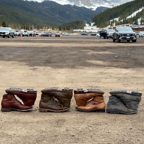 Grant Stone Brass Boot in Badalassi Carlo Oliva Minerva Box