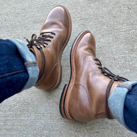 Grant Stone Diesel Boot in Horween Dune Chromexcel