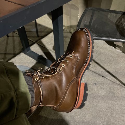 View photo of Nicks Urban Logger in Horween British Tan Chromexcel