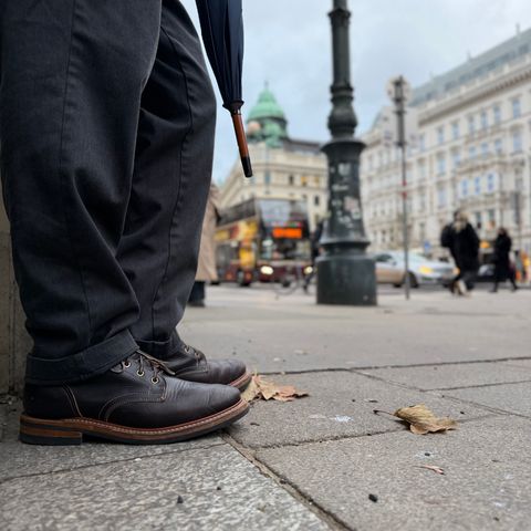 Truman Plain Toe Boot in Black Teacore