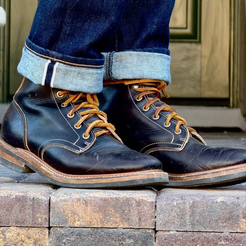 Truman Plain Toe Boot in Black Teacore