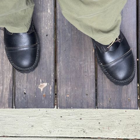 Nicks MTO in Horween Black Waxed Flesh
