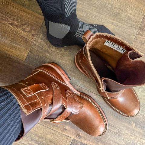 Nicks Heritage TankerPro in Horween Ember Waxed Flesh