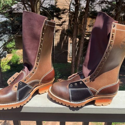 Frank's FD1 LTT MTO in Horween Cinnamon Waxed Flesh & Horween Natural Waxed Flesh & Horween Black Waxed Flesh