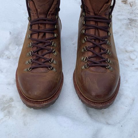 Meermin Hiking Boot in Tobacco Waxy Shell Cordovan