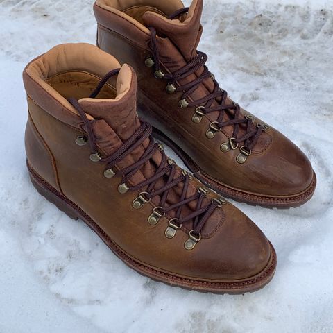 Meermin Hiking Boot in Tobacco Waxy Shell Cordovan