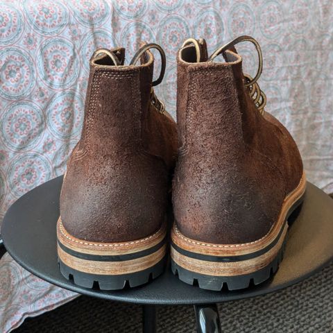 Oak Street Bootmakers Field Boot in Seidel Black Walnut Stampede Roughout