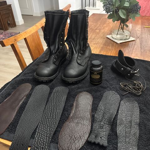 JK Boots Superduty in 8oz Shrunken Bison Shadow - (Smooth) premium oil-tanned USA Leather (Law or Seidel)