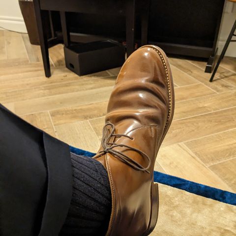 Vass Hungary London Chukka Boots in Horween Bourbon Shell Cordovan