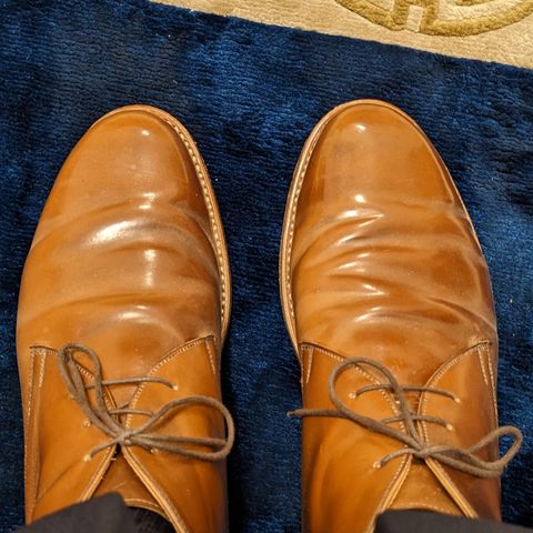 Vass Hungary London Chukka Boots in Horween Bourbon Shell Cordovan