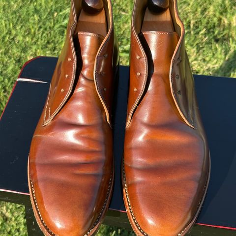 Vass Hungary London Chukka Boots in Horween Bourbon Shell Cordovan