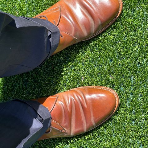 Vass Hungary London Chukka Boots in Horween Bourbon Shell Cordovan