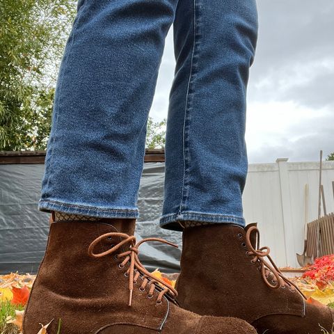 Tricker's Brett Derby Boot in C.F. Stead Polo Brown Oiled Desert