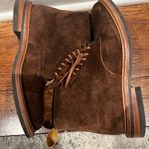 Tricker's Brett Derby Boot in C.F. Stead Polo Brown Oiled Desert