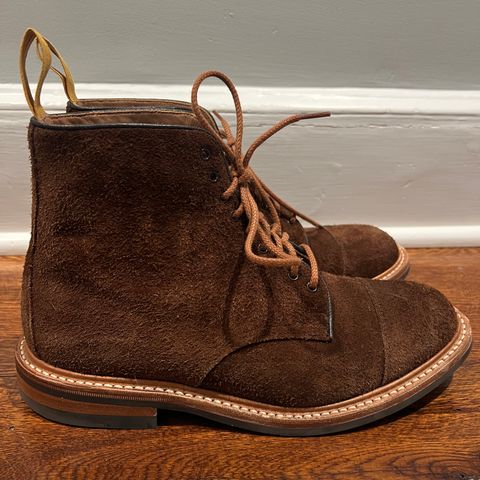 Tricker's Brett Derby Boot in C.F. Stead Polo Brown Oiled Desert