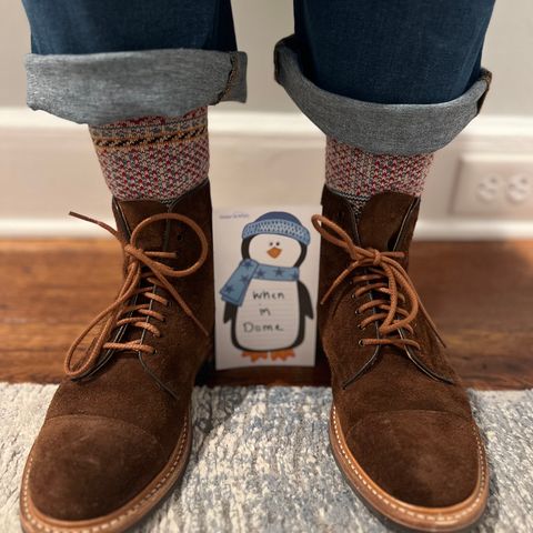 Tricker's Brett Derby Boot in C.F. Stead Polo Brown Oiled Desert