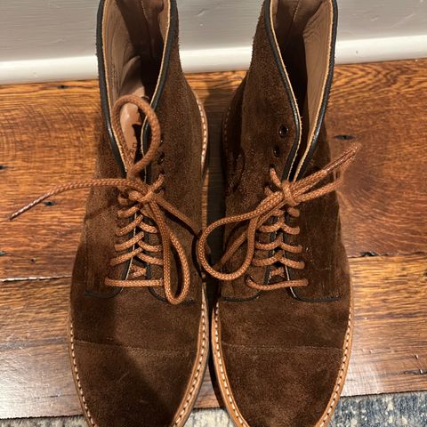 Tricker's Brett Derby Boot in C.F. Stead Polo Brown Oiled Desert