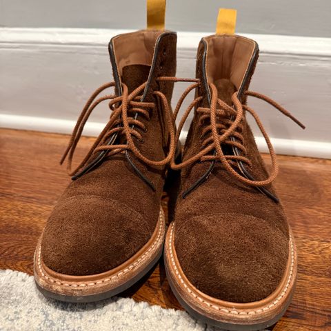 Tricker's Brett Derby Boot in C.F. Stead Polo Brown Oiled Desert