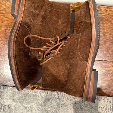 Tricker's Brett Derby Boot in C.F. Stead Polo Brown Oiled Desert