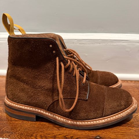Tricker's Brett Derby Boot in C.F. Stead Polo Brown Oiled Desert