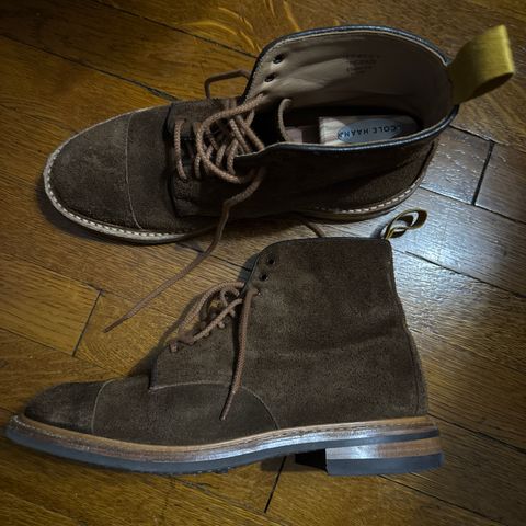 Tricker's Brett Derby Boot in C.F. Stead Polo Brown Oiled Desert