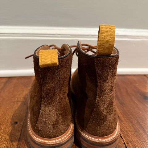 Tricker's Brett Derby Boot in C.F. Stead Polo Brown Oiled Desert