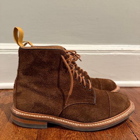 Tricker's Brett Derby Boot in C.F. Stead Polo Brown Oiled Desert