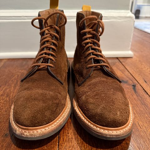 Tricker's Brett Derby Boot in C.F. Stead Polo Brown Oiled Desert