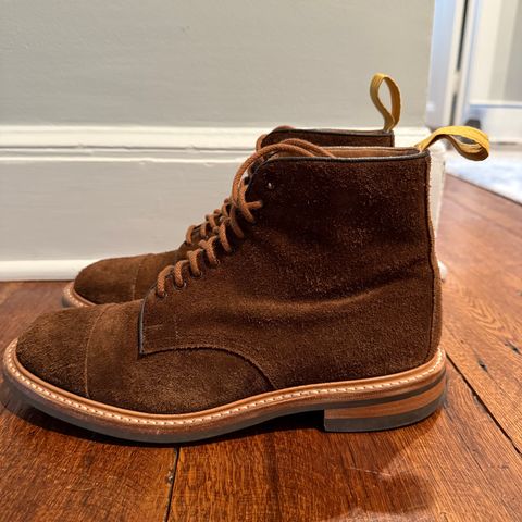 Tricker's Brett Derby Boot in C.F. Stead Polo Brown Oiled Desert