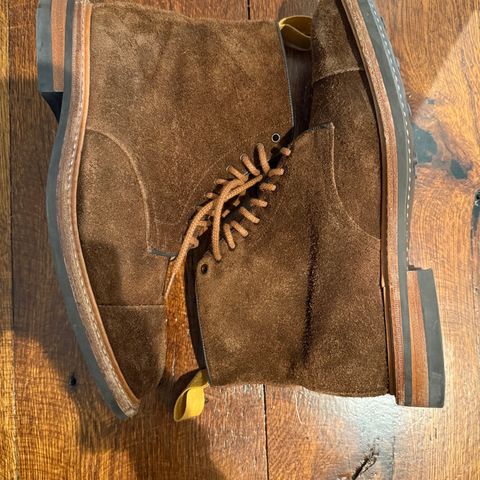 Tricker's Brett Derby Boot in C.F. Stead Polo Brown Oiled Desert