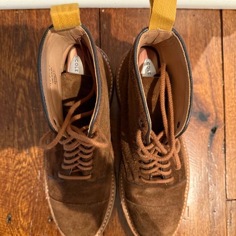 Tricker's Brett Derby Boot in C.F. Stead Polo Brown Oiled Desert