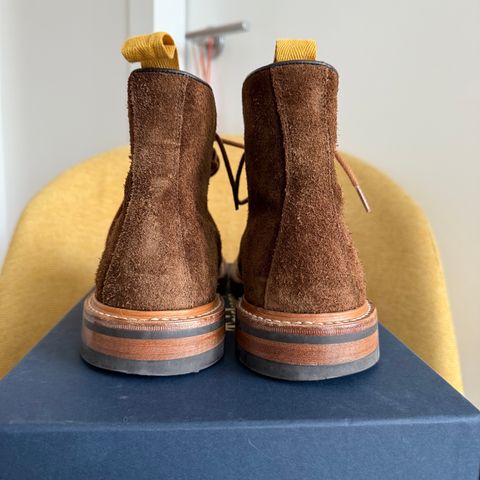Tricker's Brett Derby Boot in C.F. Stead Polo Brown Oiled Desert