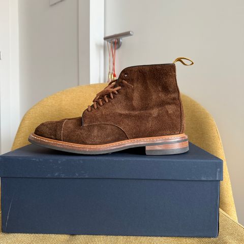 Tricker's Brett Derby Boot in C.F. Stead Polo Brown Oiled Desert