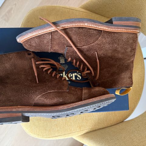Tricker's Brett Derby Boot in C.F. Stead Polo Brown Oiled Desert