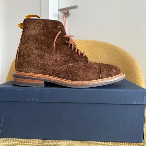 Tricker's Brett Derby Boot in C.F. Stead Polo Brown Oiled Desert