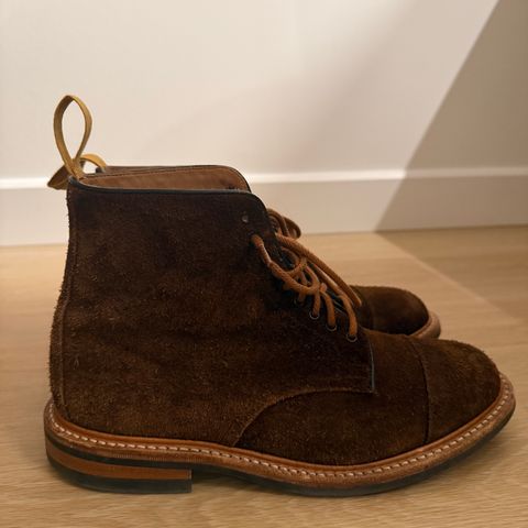 Tricker's Brett Derby Boot in C.F. Stead Polo Brown Oiled Desert