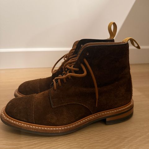 Tricker's Brett Derby Boot in C.F. Stead Polo Brown Oiled Desert