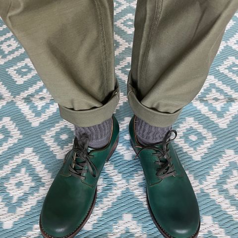 Moto 2851 in Hand-dye Green Unglazed Shell Cordovan