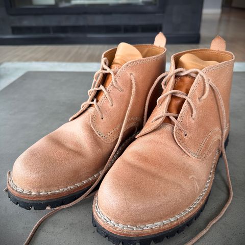 Yuketen Farmer’s Chukka in Waxed Rough Out Vachetta & Vachetta