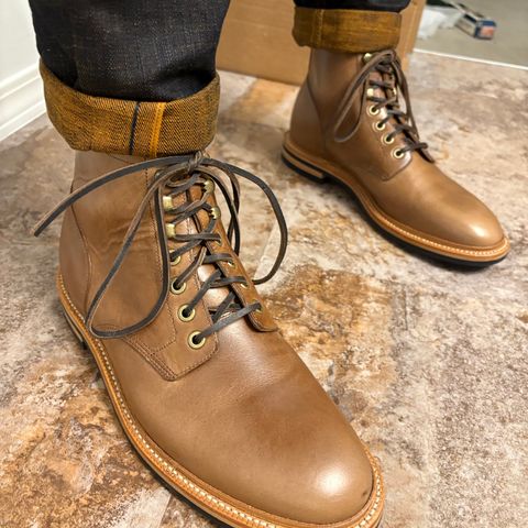 Grant Stone Diesel Boot in Horween Dune Chromexcel
