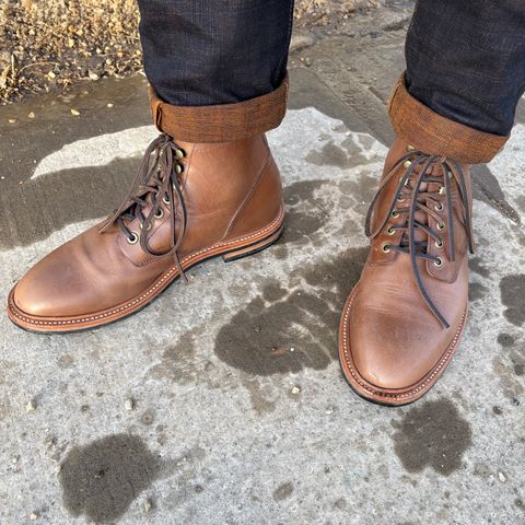 Grant Stone Diesel Boot in Horween Dune Chromexcel