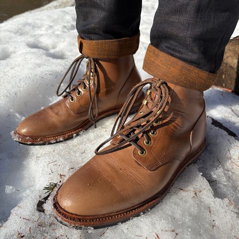 Grant Stone Diesel Boot in Horween Dune Chromexcel