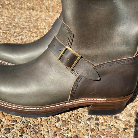 John Lofgren Wabash Engineer Boots in Badalassi Carlo Grigio Minerva Liscio
