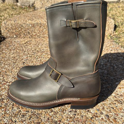 John Lofgren Wabash Engineer Boots in Badalassi Carlo Grigio Minerva Liscio